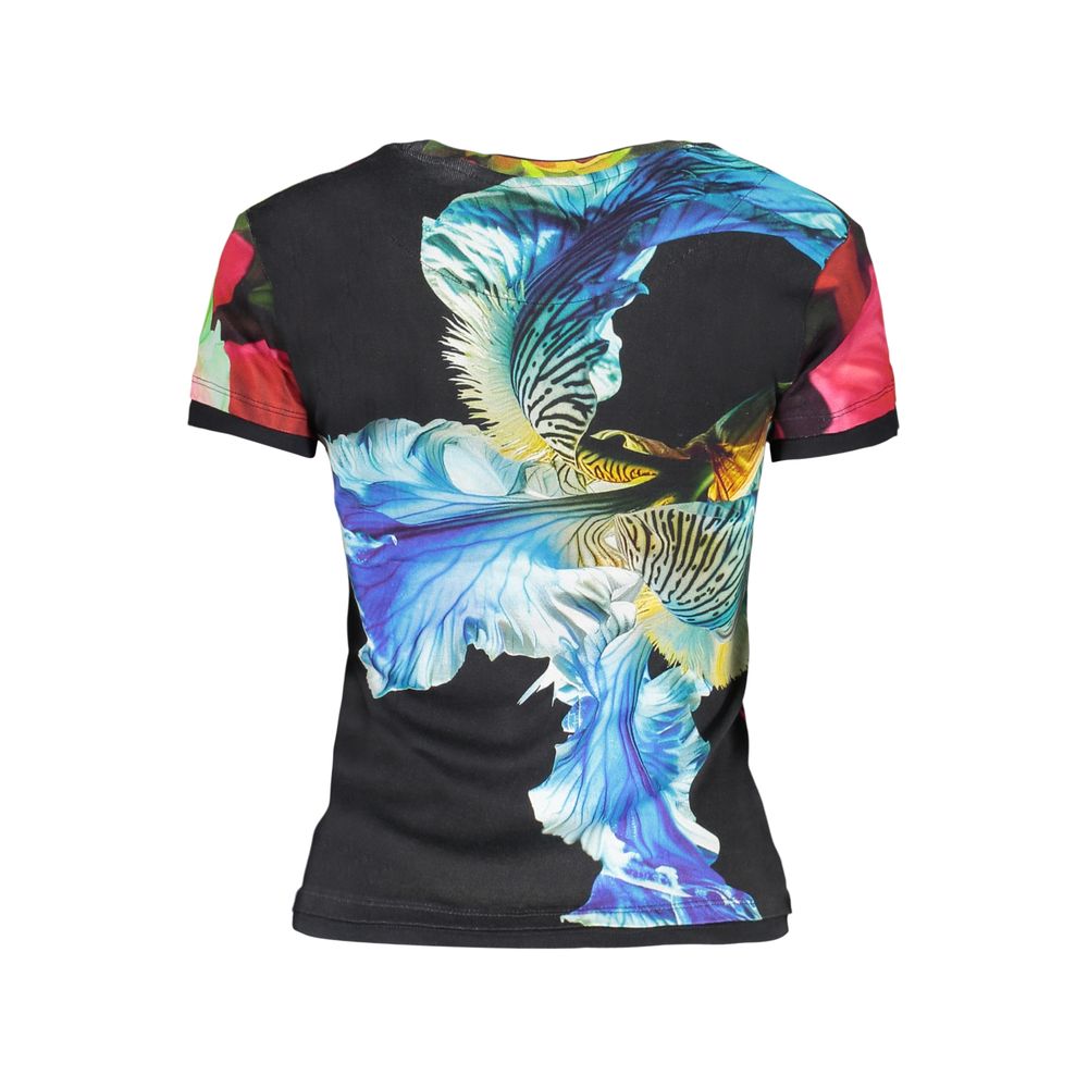 Desigual Black Cotton Women T-Shirt | Regal Royce