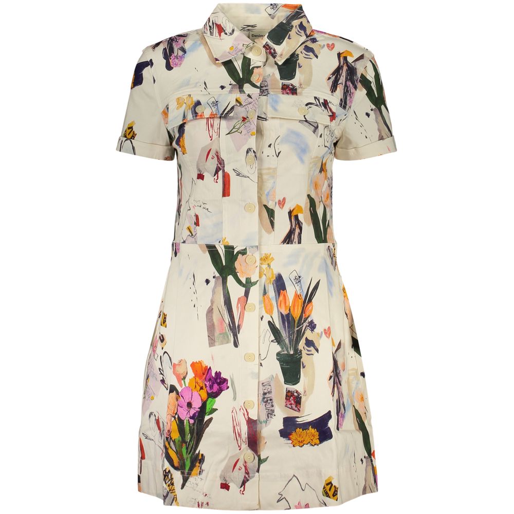 Desigual White Viscosa Women Dress | Regal Royce