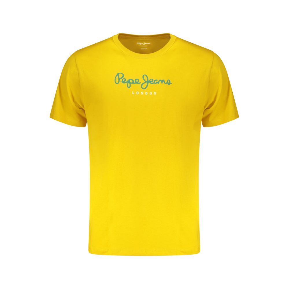 Pepe Jeans Giallo Cotton Men T-Shirt | Regal Royce