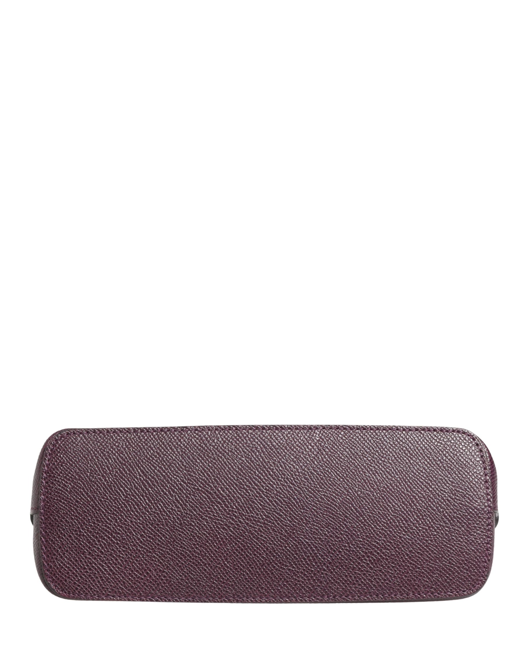 Dolce & Gabbana Dark Purple Leather DG Logo Zip Around Hand Purse Wallet | Regal Royce