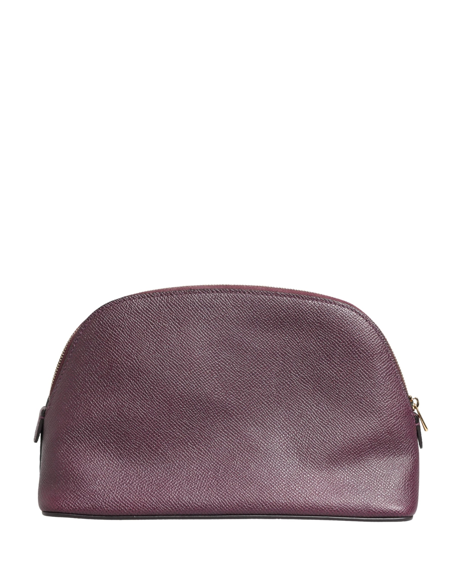 Dolce & Gabbana Dark Purple Leather DG Logo Zip Around Hand Purse Wallet | Regal Royce