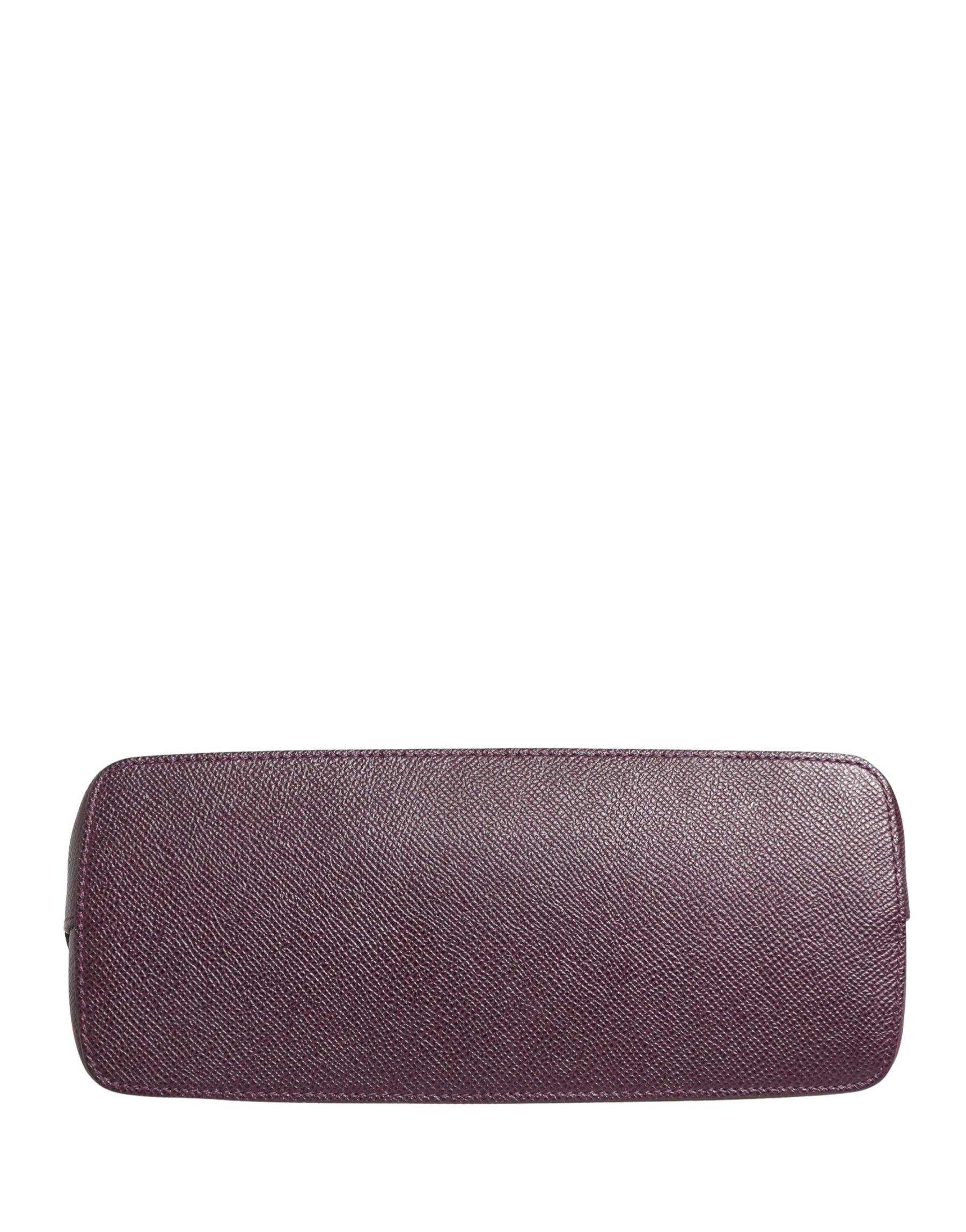 Dolce & Gabbana Dark Purple Leather DG Logo Zip Around Hand Purse Wallet | Regal Royce