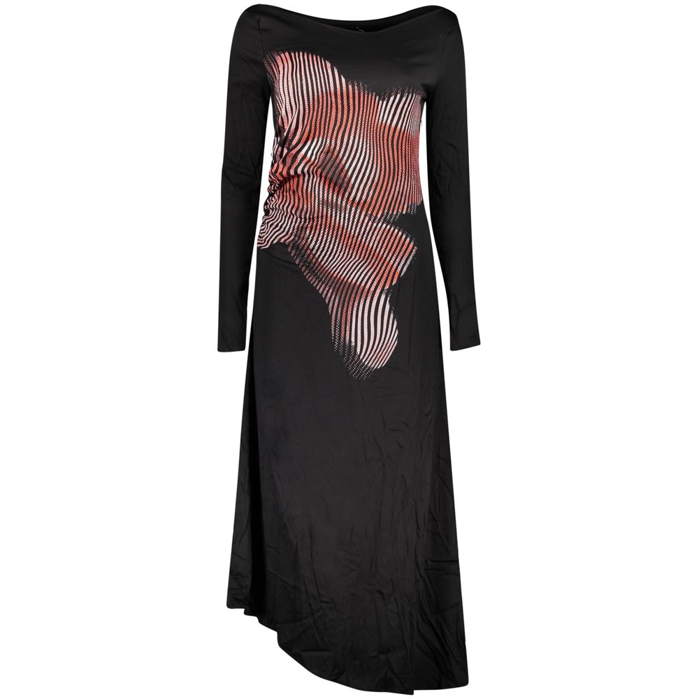 Desigual Black Viscose Women Dress | Regal Royce