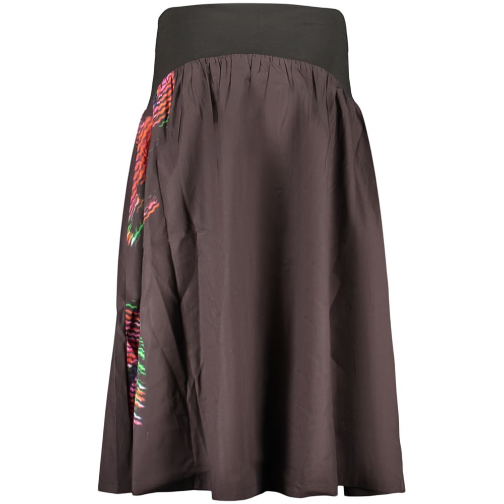 Desigual Black Cotton Women Skirt | Regal Royce