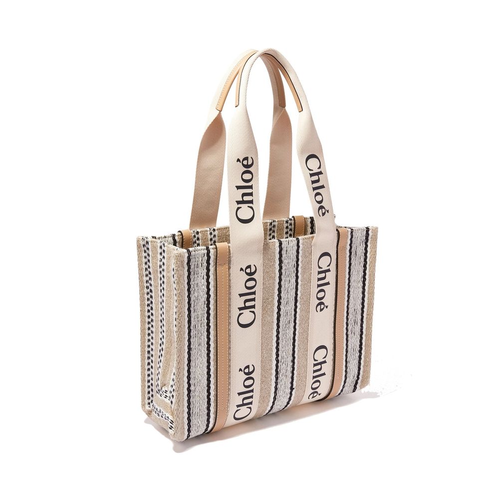Chloé Beige Linen Tote Bag | Regal Royce