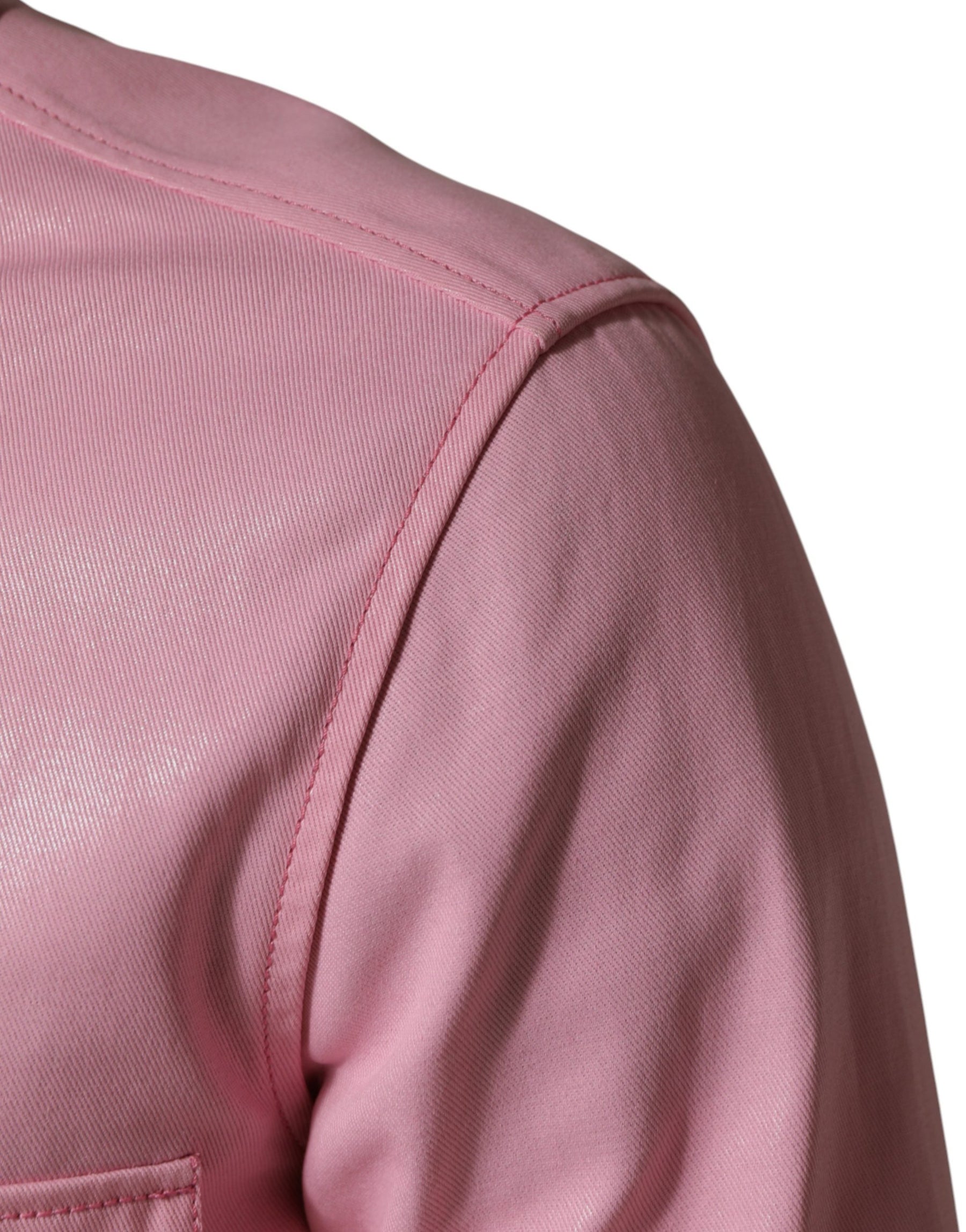 Dolce & Gabbana Pink Cotton Collared Men Button Down Shirt | Regal Royce