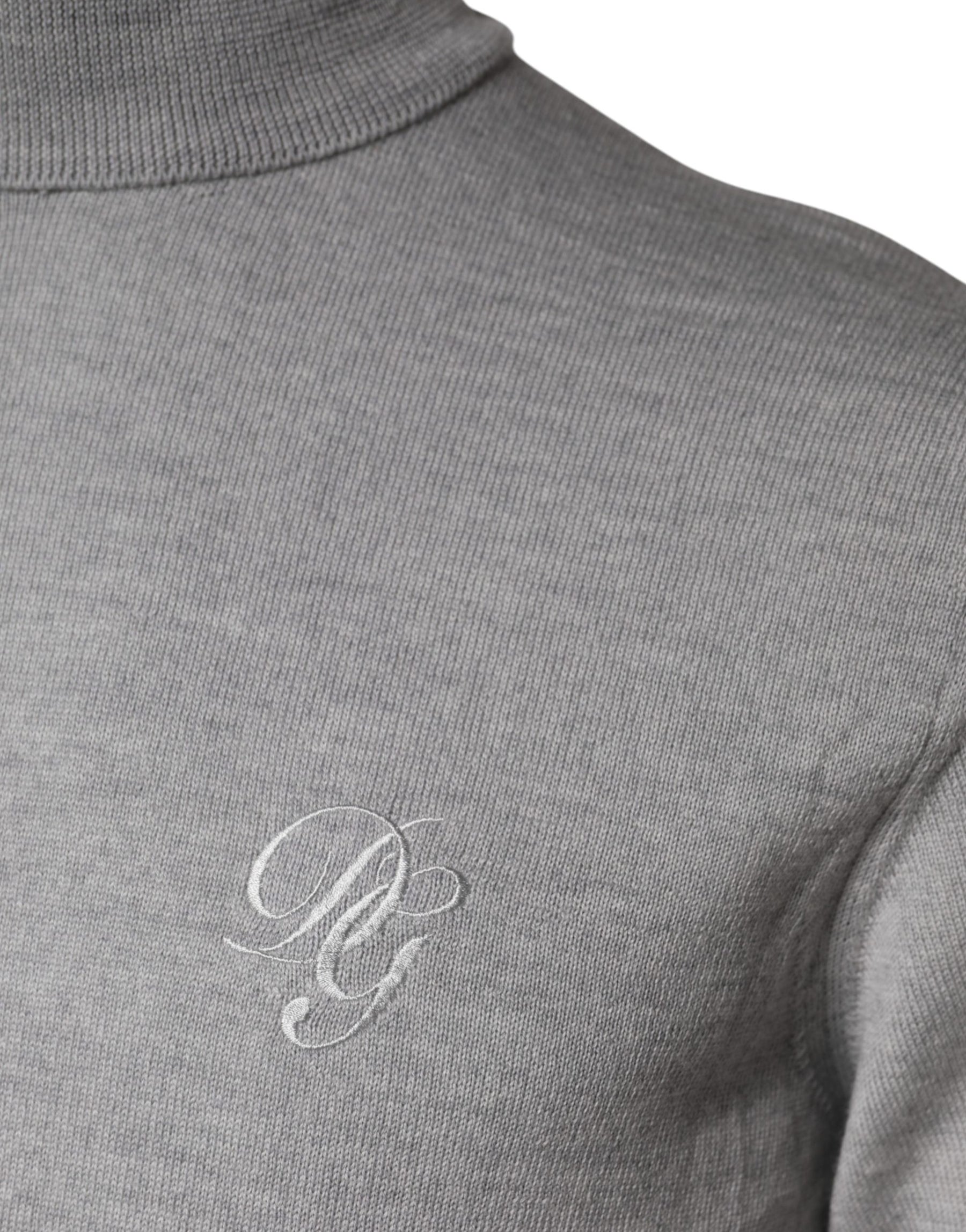 Dolce & Gabbana Gray LongSleeve Turtleneck Pullover Sweater | Regal Royce