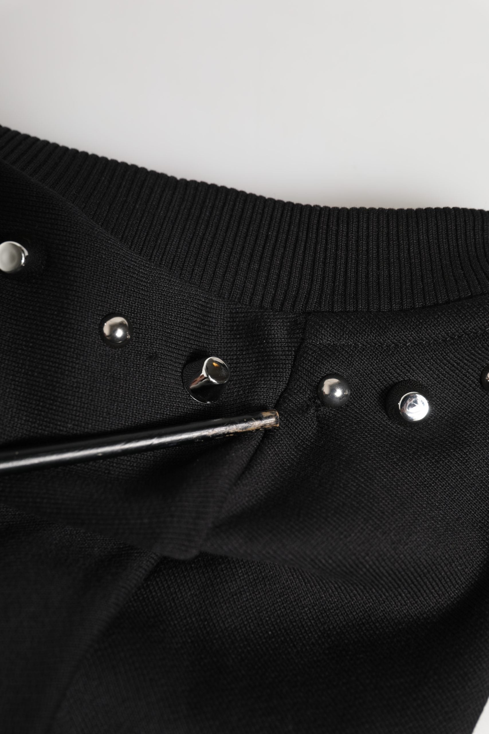 Dolce & Gabbana Black Embellished Cotton Sweatshirt Sweater | Regal Royce