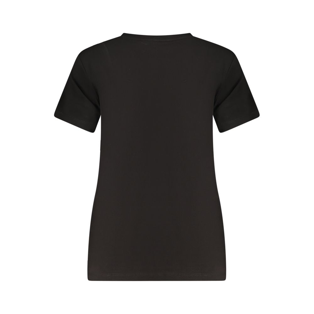 Guess Jeans Black Cotton Women T-Shirt | Regal Royce