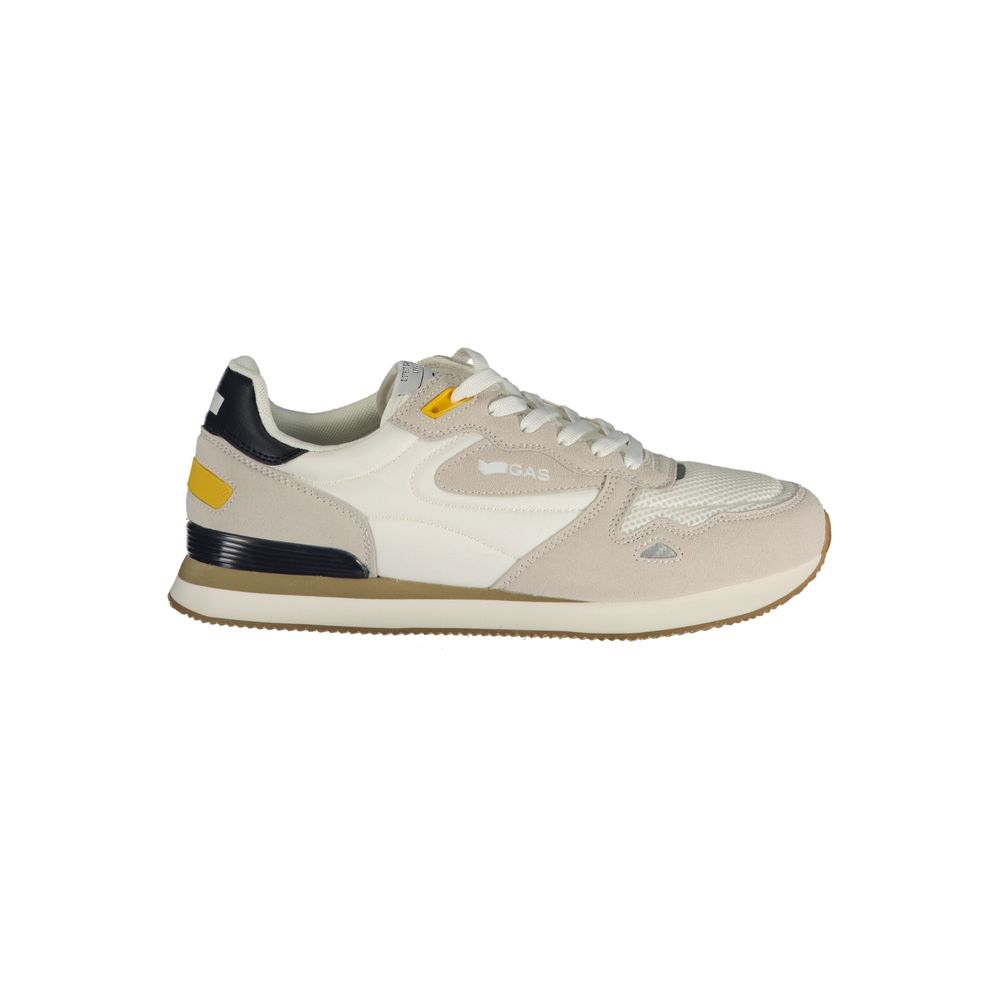 Gas White Polyester Men Sneaker | Regal Royce
