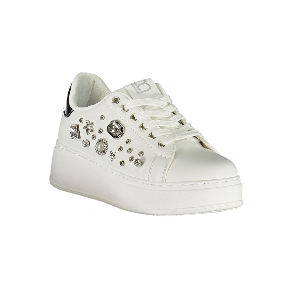 Laura Biagiotti White Polyurethane Women Sneaker | Regal Royce