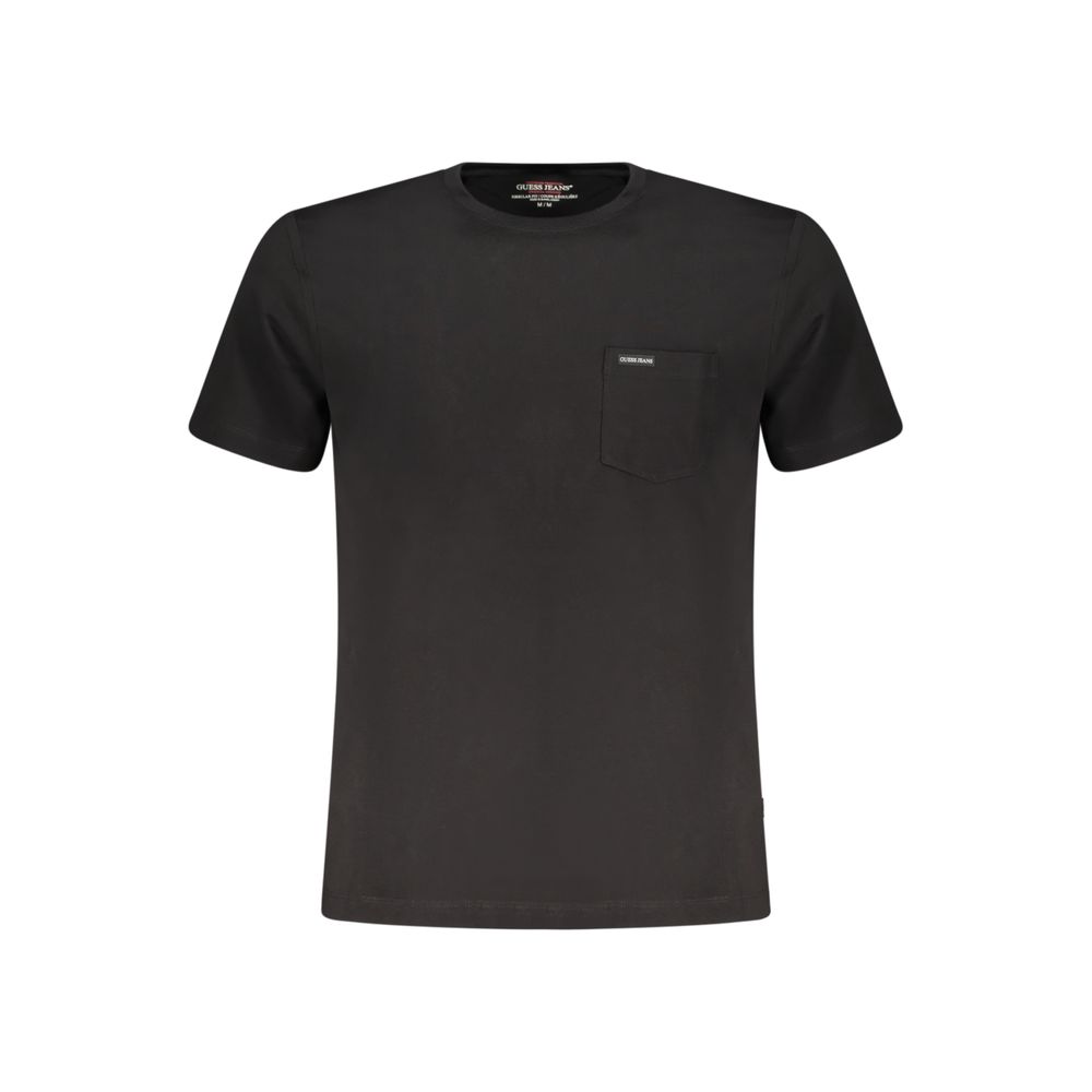Guess Jeans Black Organic Cotton Men T-Shirt | Regal Royce