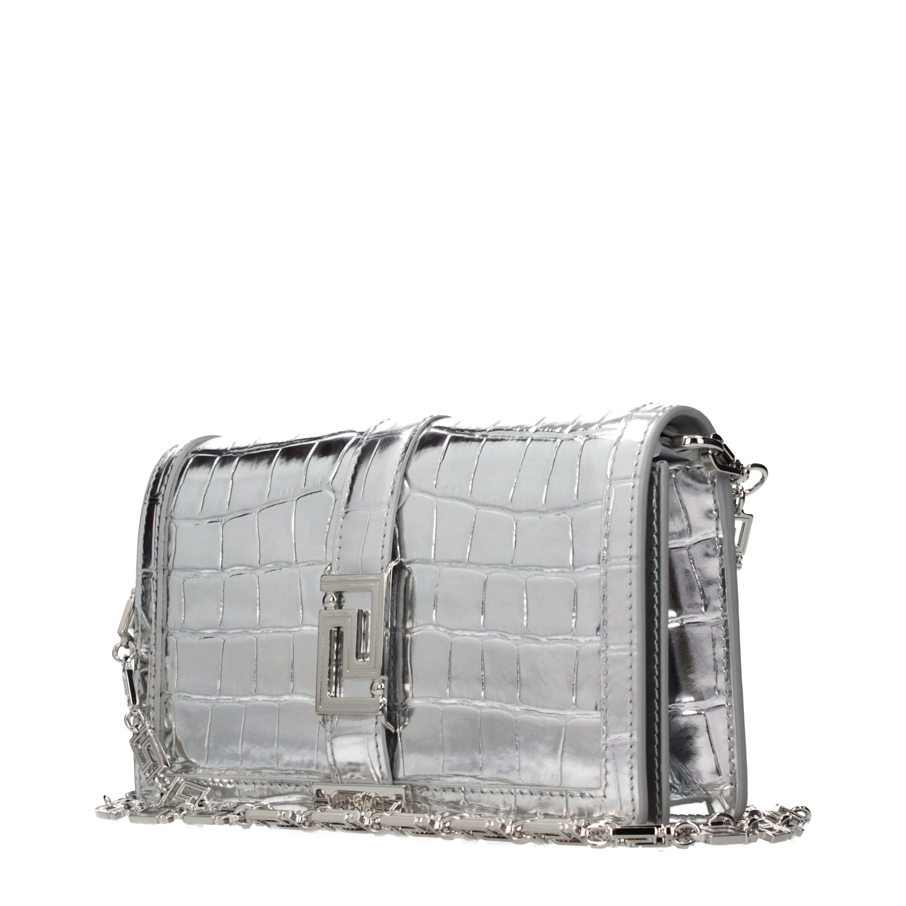 Versace Gray Leather Crossbody Bag | Regal Royce