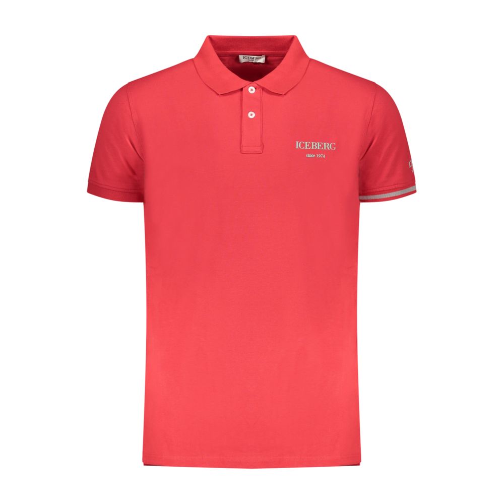 Iceberg Red Cotton Mens Polo Shirt | Regal Royce