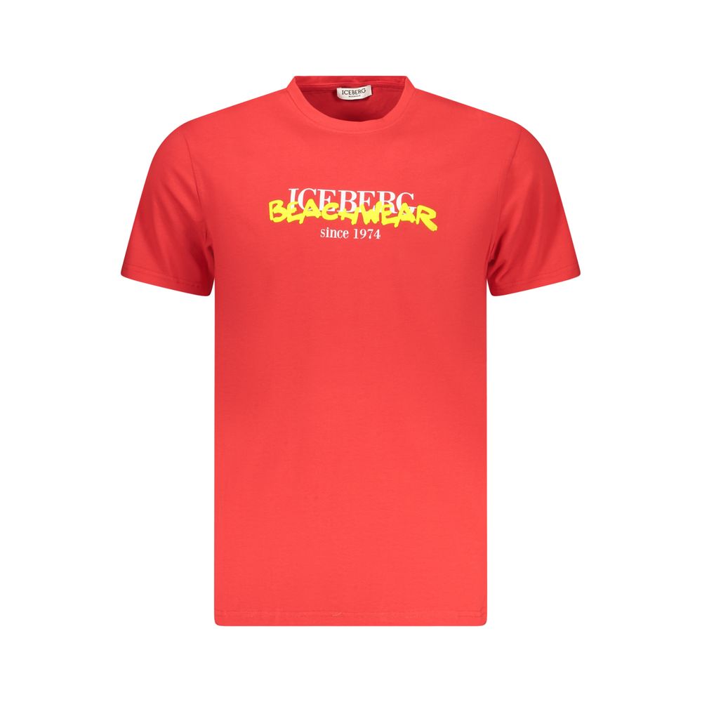 Iceberg Red Cotton Men's T-Shirt | Regal Royce