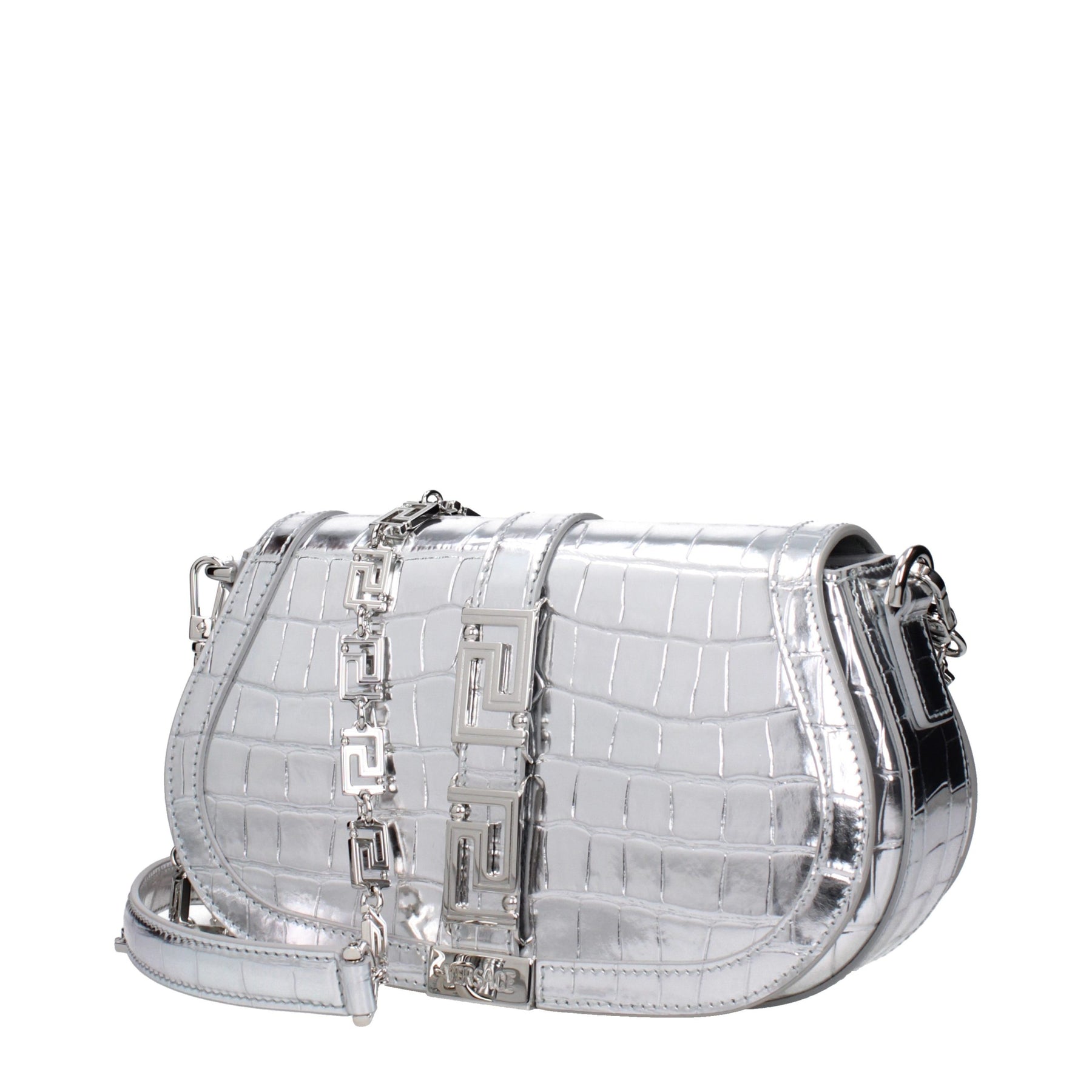 Versace Gray Leather Shoulder Bag | Regal Royce