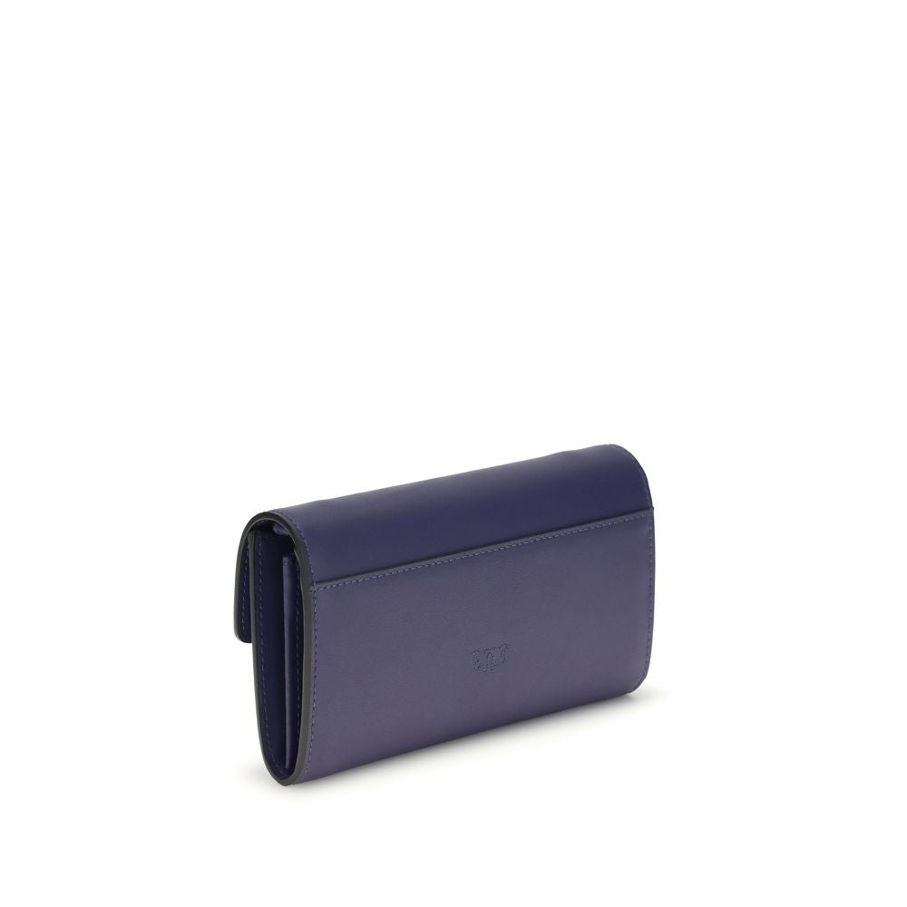 PINKO Blue Calf Leather Bos Taurus Wallet | Regal Royce