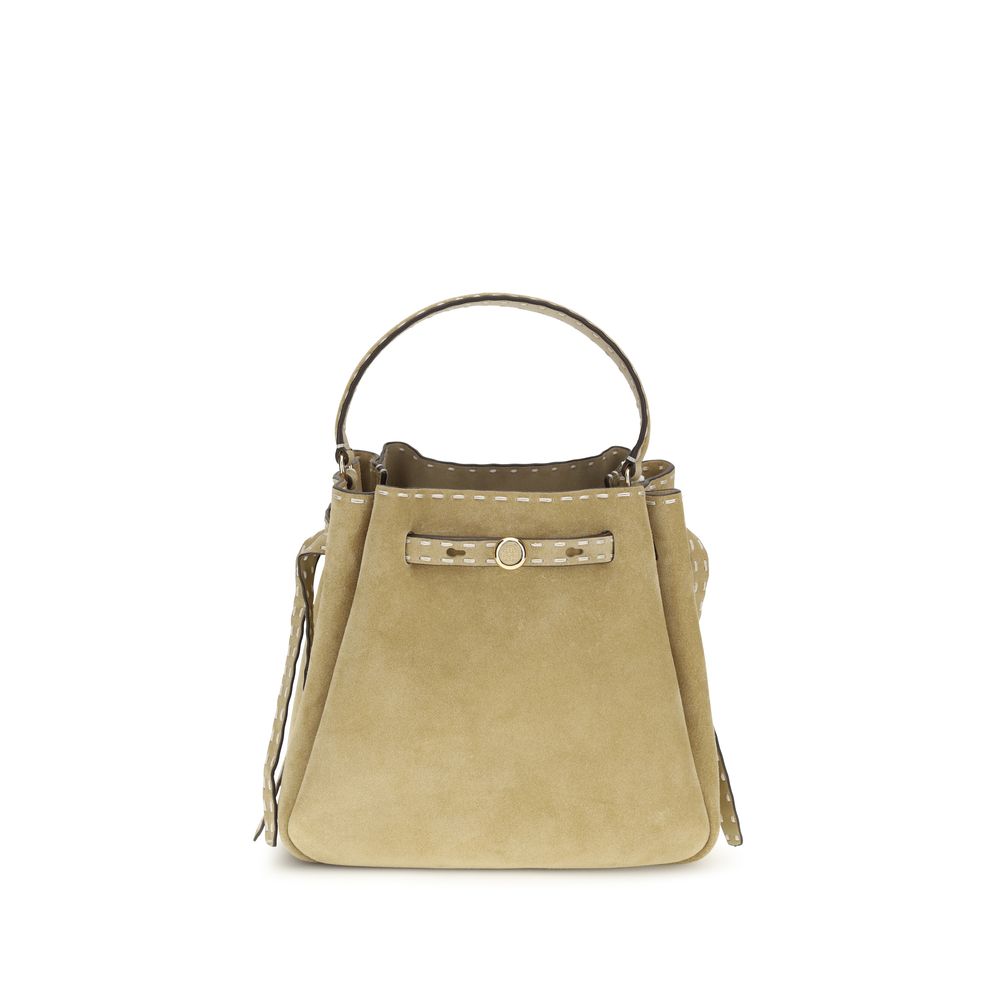 Tory Burch Beige Calf Leather Bos Taurus Backet Bag | Regal Royce