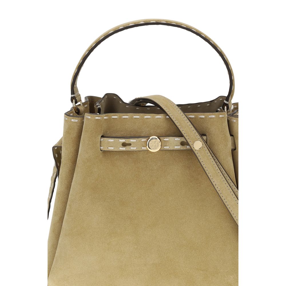 Tory Burch Beige Calf Leather Bos Taurus Backet Bag | Regal Royce