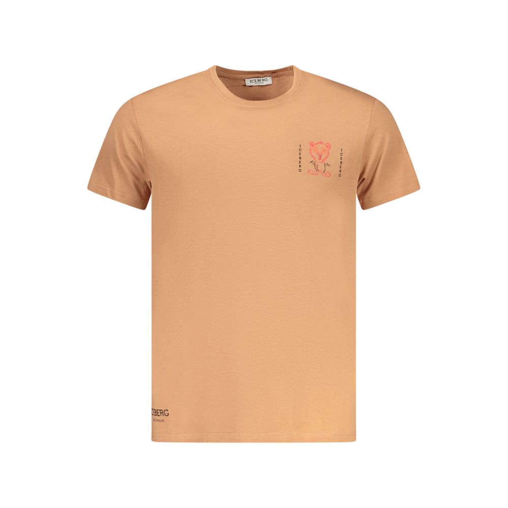 Iceberg Marrone Cotton Men T-Shirt | Regal Royce