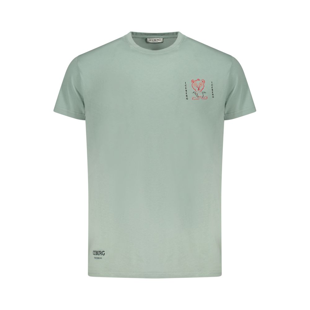 Iceberg Verde Cotton Men T-Shirt | Regal Royce