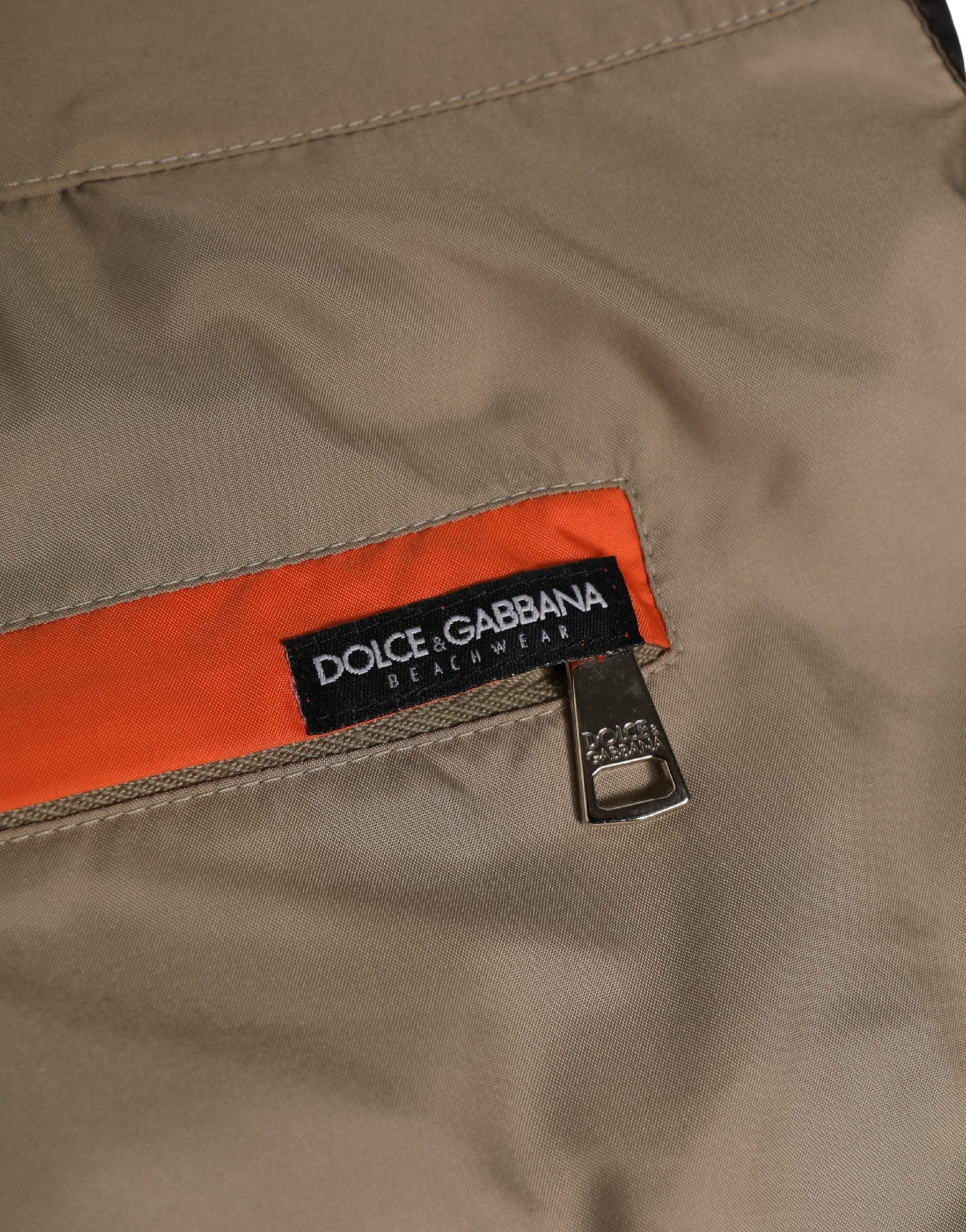 Dolce & Gabbana Brown Cotton Blend Mid Length Boxer Underwear | Regal Royce