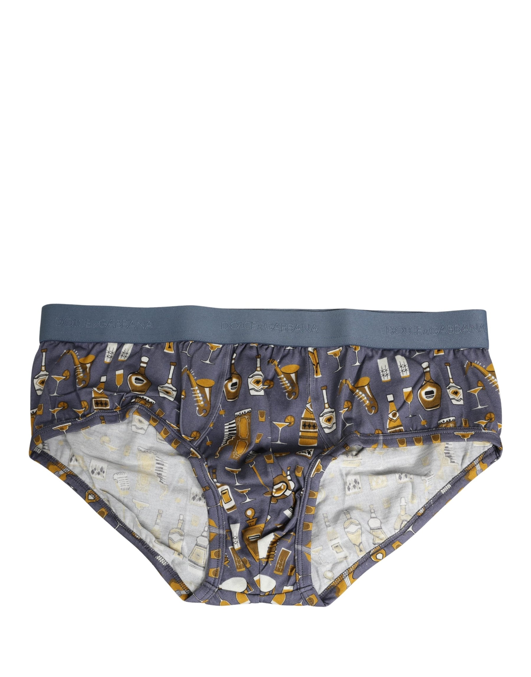 Dolce & Gabbana Gray Jazz Cocktail Men Brando Brief Underwear | Regal Royce