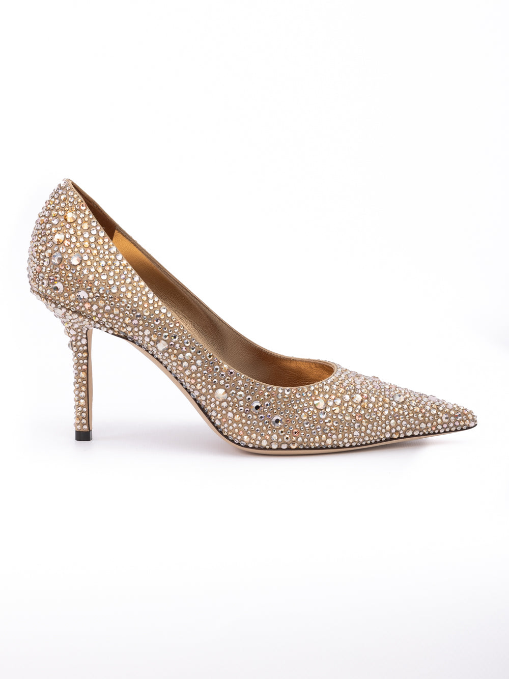 Jimmy Choo Light Bronze Crystal Love 85 Pumps | Regal Royce