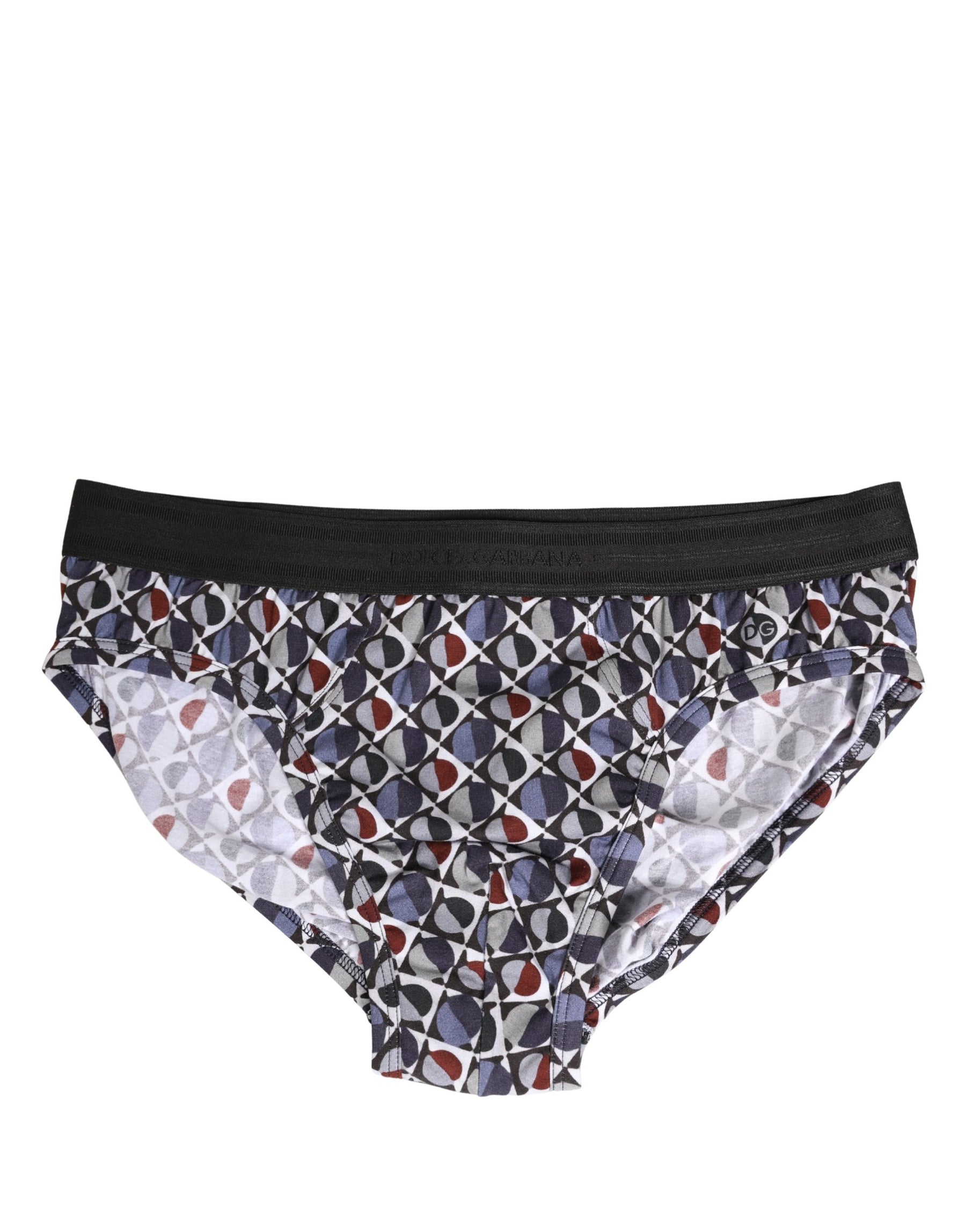 Dolce & Gabbana Multicolor Patterned Men Midi Brief Underwear | Regal Royce