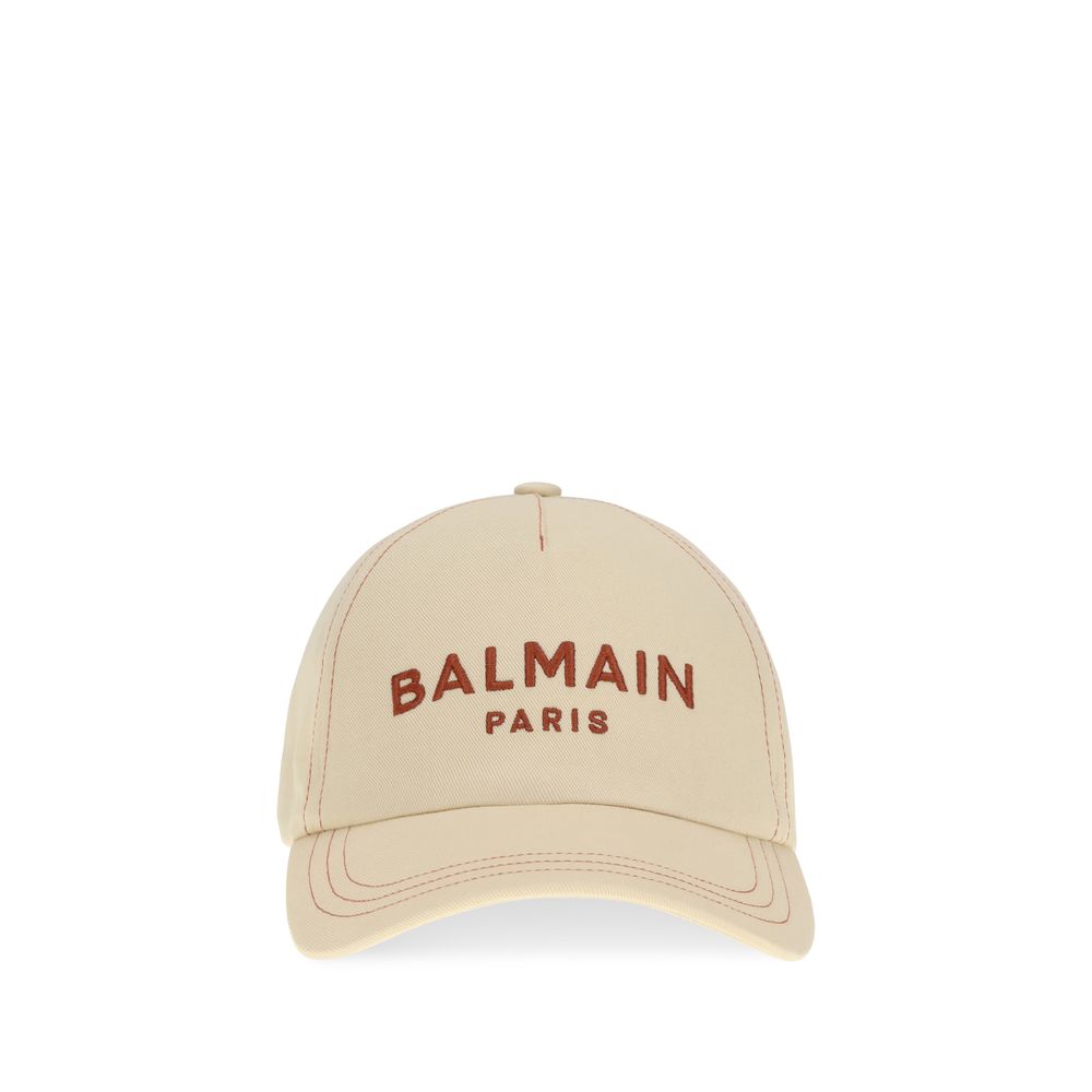 Balmain Beige Cotton Cap (Baseball Hat) | Regal Royce