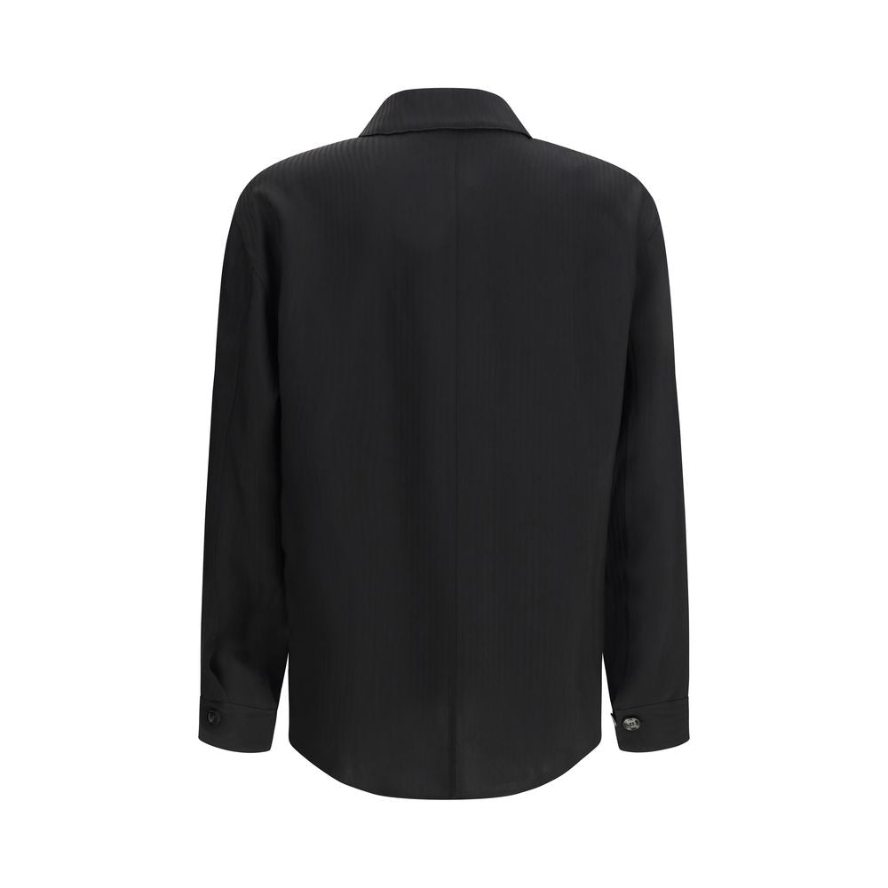 Giorgio Armani Black Viscose Dress Shirt | Regal Royce