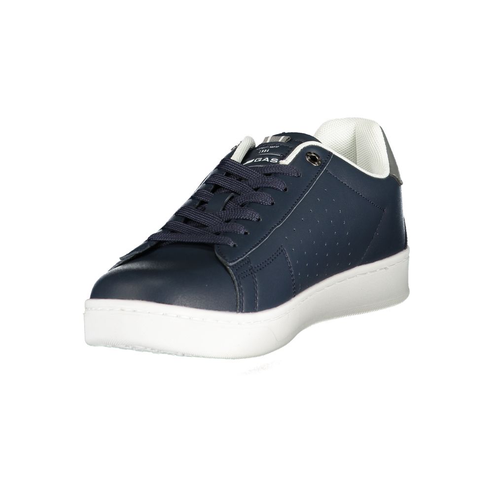 Gas Blue Polyurethane Men Sneaker | Regal Royce