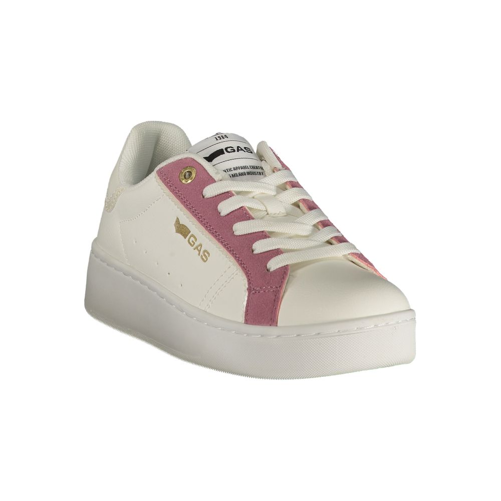 Gas White Polyurethane Women's Sneaker | Regal Royce