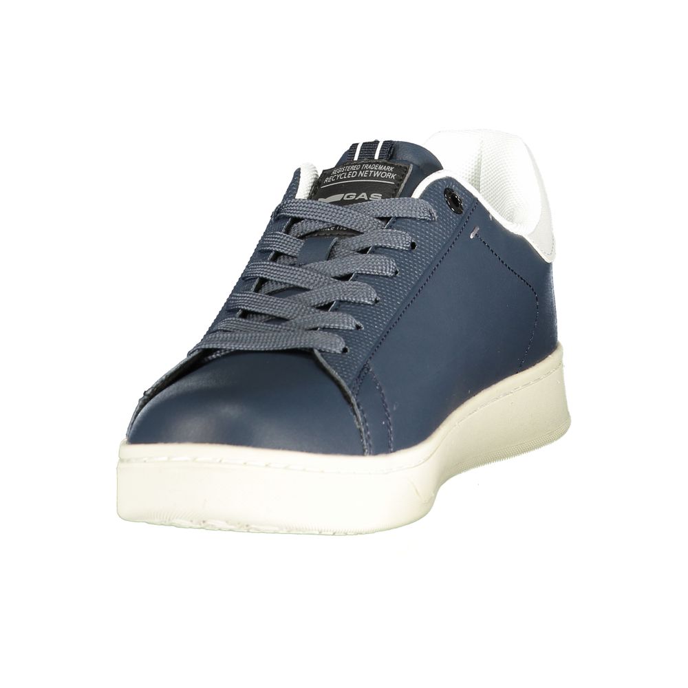 Gas Blue Polyurethane Men Sneaker | Regal Royce