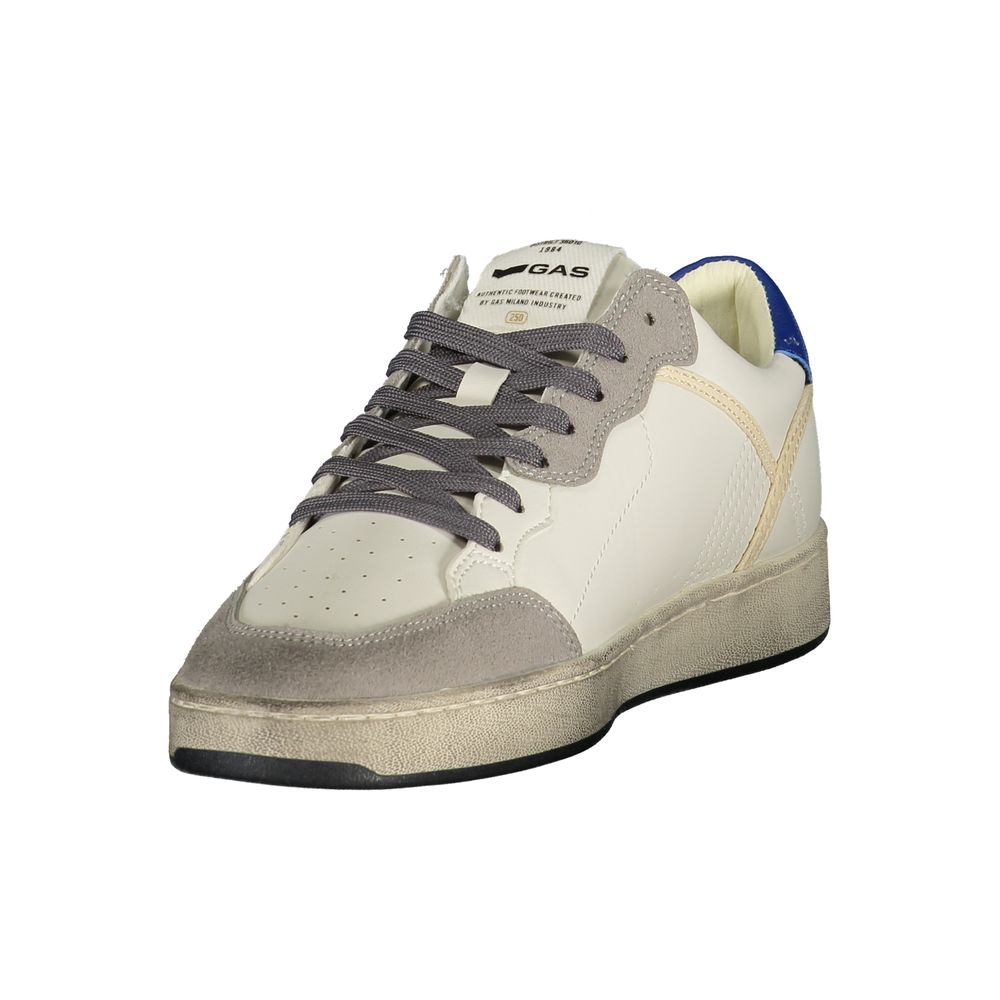 Gas White Polyurethane Men's Sneaker | Regal Royce