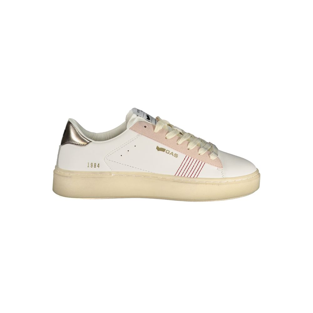 Gas White Polyurethane Women's Sneaker | Regal Royce