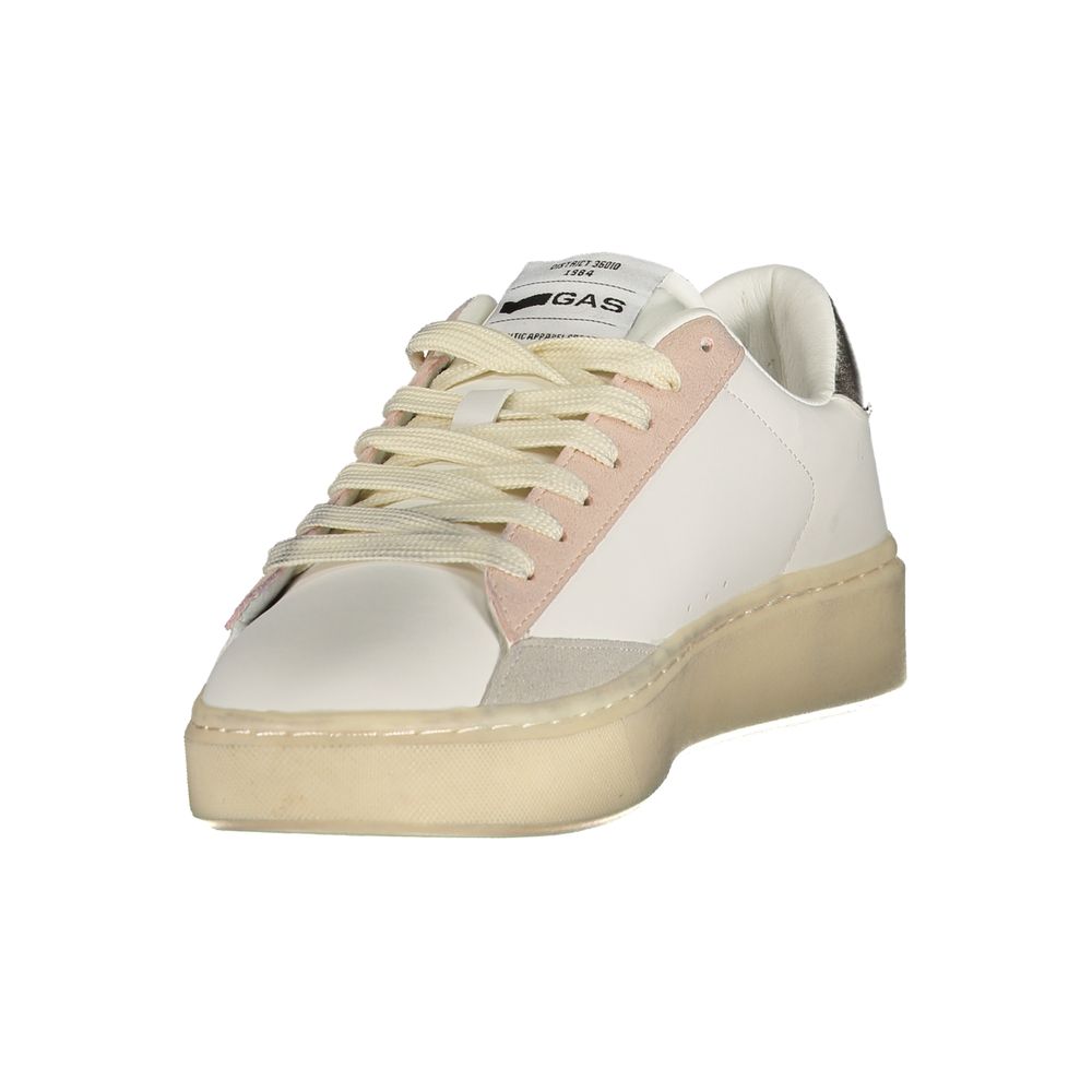 Gas White Polyurethane Women's Sneaker | Regal Royce