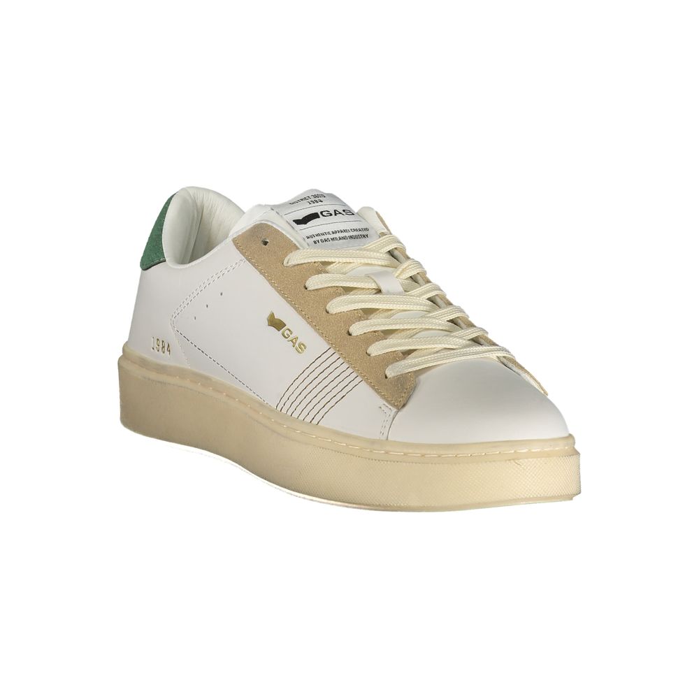 Gas White Polyurethane Men's Sneaker | Regal Royce