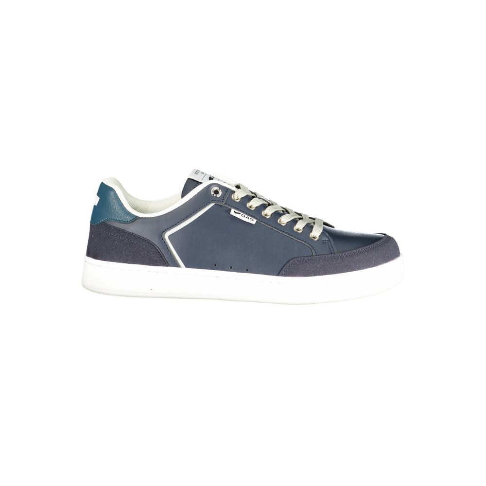 Gas Blue Polyurethane Men Sneaker | Regal Royce