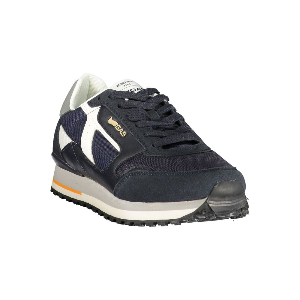 Gas Blue Polyurethane Men Sneaker | Regal Royce