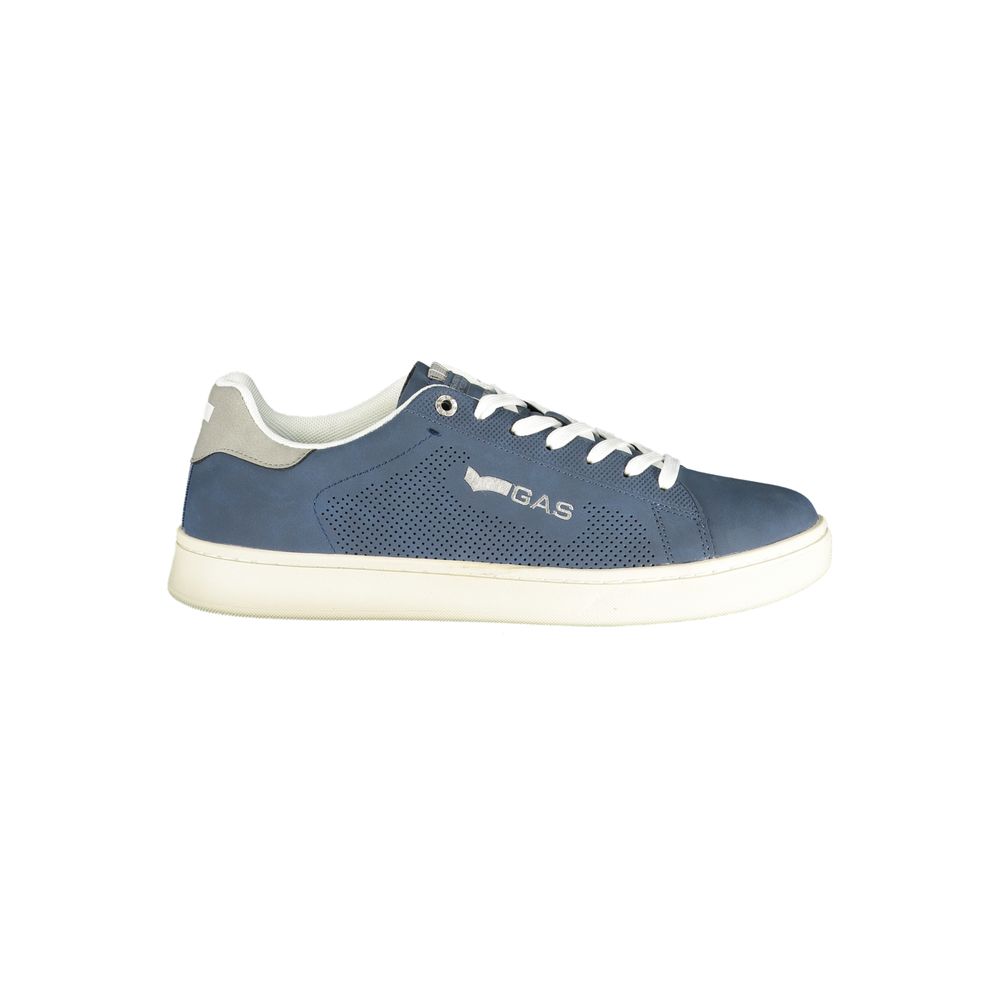 Gas Blue Polyurethane Men Sneaker | Regal Royce