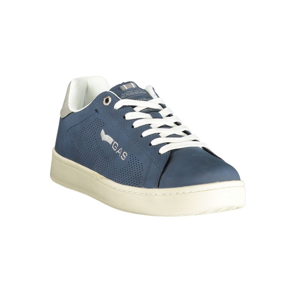 Gas Blue Polyurethane Men Sneaker | Regal Royce