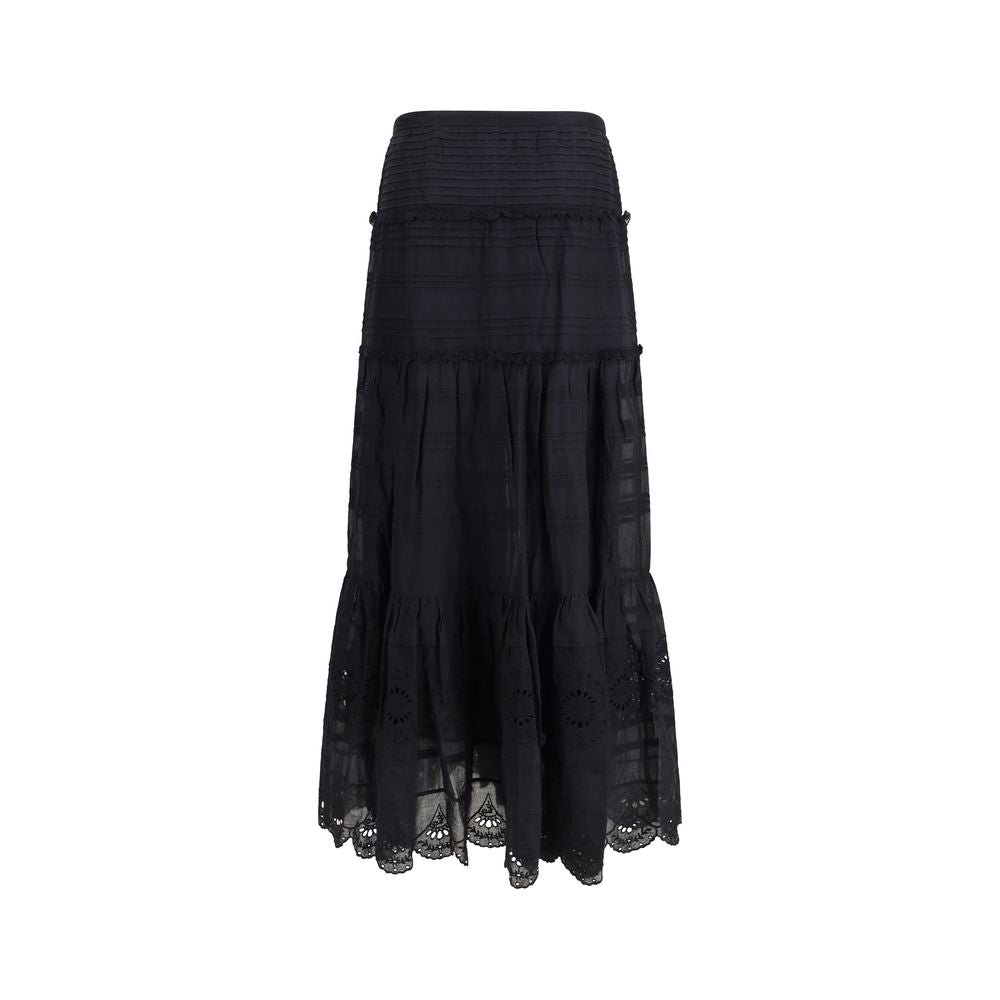 Marant Etoile Black Viscose Long Skirt | Regal Royce