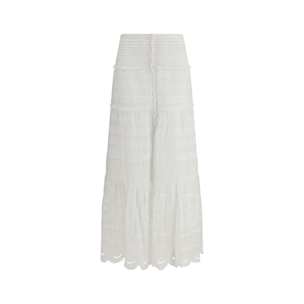 Marant Etoile White Viscose Long Skirt | Regal Royce