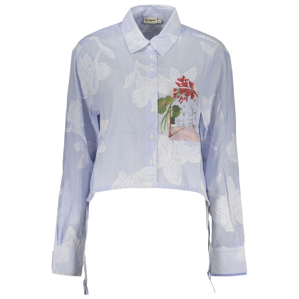 Desigual Azzurro Cotton Women Shirt | Regal Royce