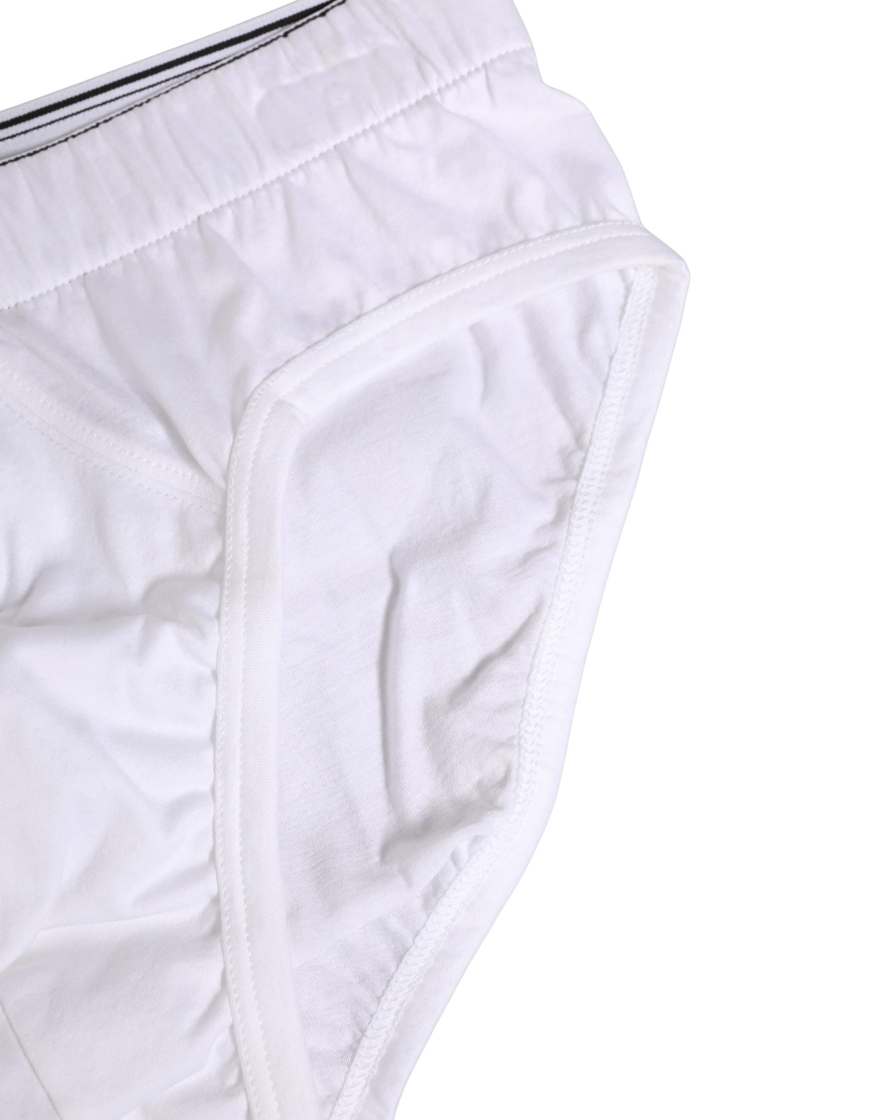 Dolce & Gabbana White Cotton Regular Men Midi Brief Underwear | Regal Royce
