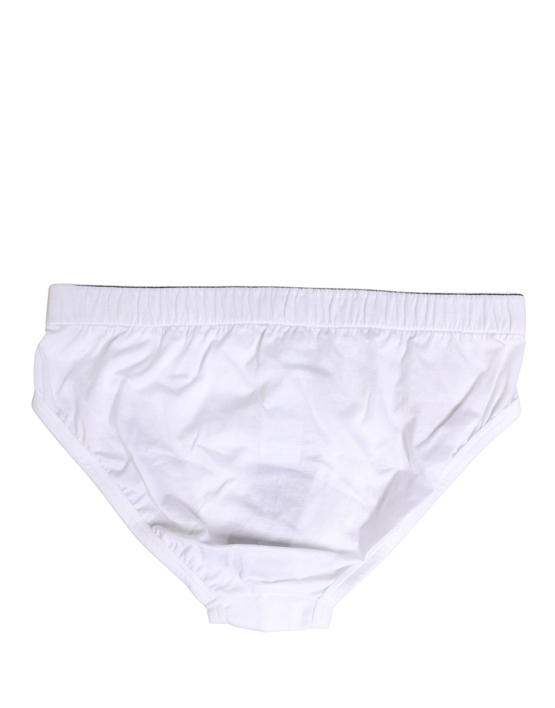Dolce & Gabbana White Cotton Regular Men Midi Brief Underwear | Regal Royce