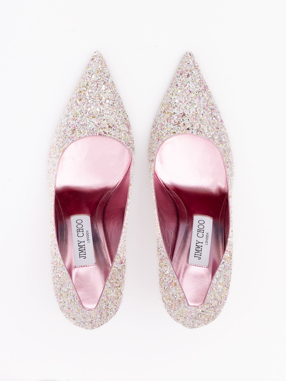 Jimmy Choo Candy Pink Glitter Love 85 Pumps | Regal Royce