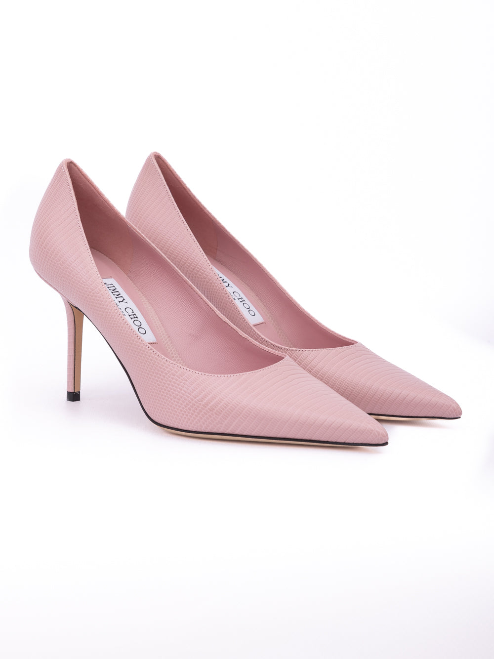 Jimmy Choo Pink Lizard Printed Leather Love 85 Pumps | Regal Royce