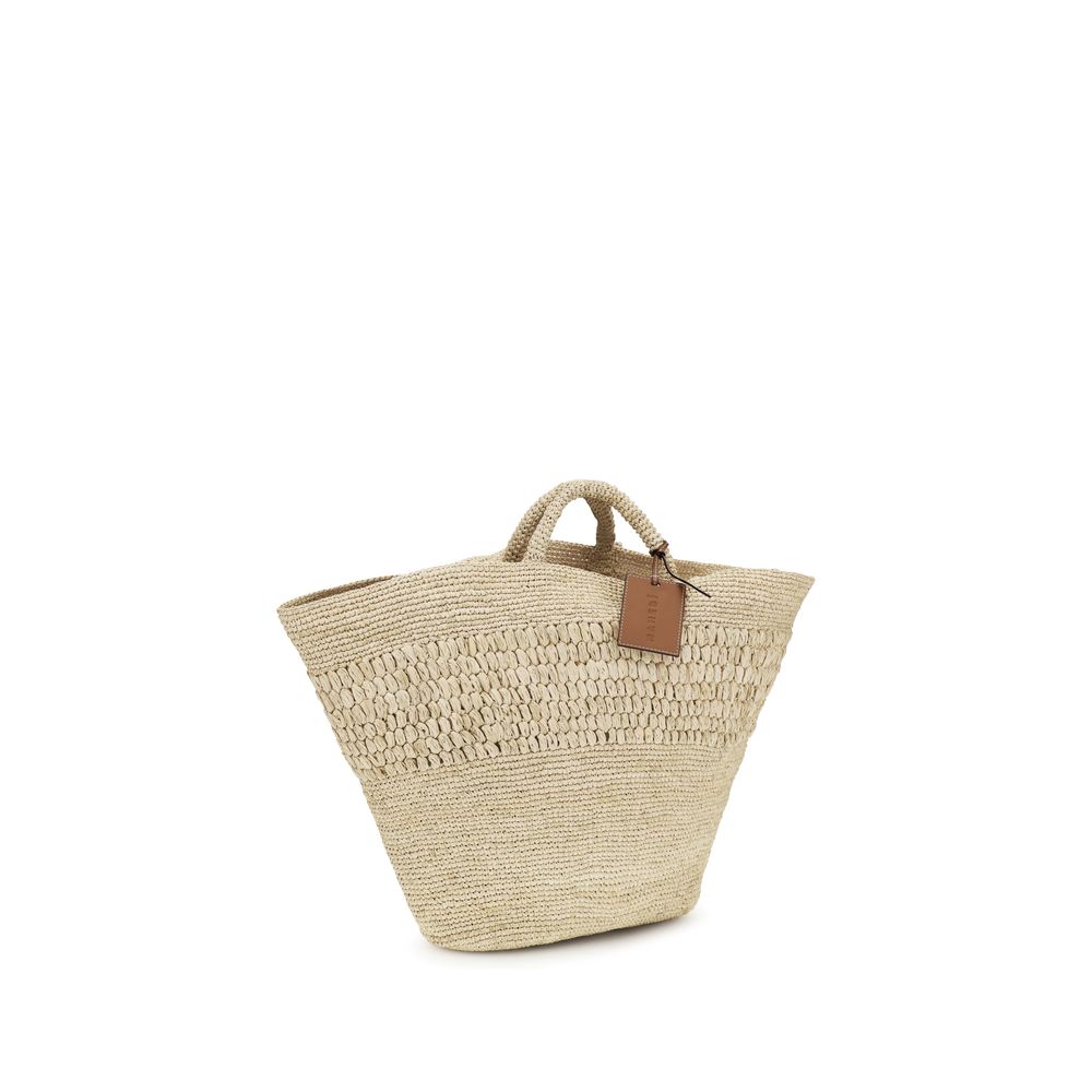 Manebi Beige Raffia Handbag | Regal Royce